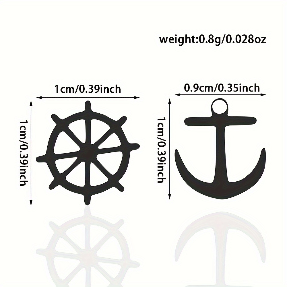Women's Stainless Steel Anchor Stud Earrings — Hypoallergenic